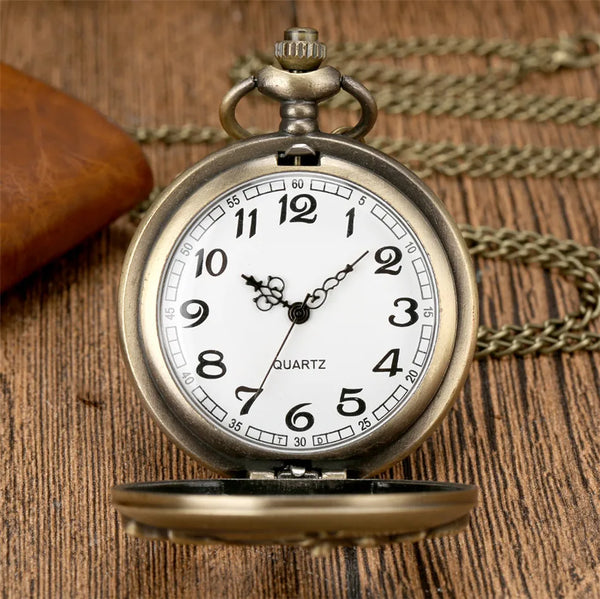 Hot Movie Extension King's Cross London 9 3/4 Platform Quartz Pocket Watch Bronze Full Hunter Necklace Pendant Clock reloj gift