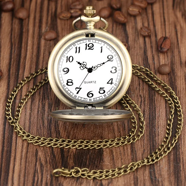 Hot Movie Extension King's Cross London 9 3/4 Platform Quartz Pocket Watch Bronze Full Hunter Necklace Pendant Clock reloj gift