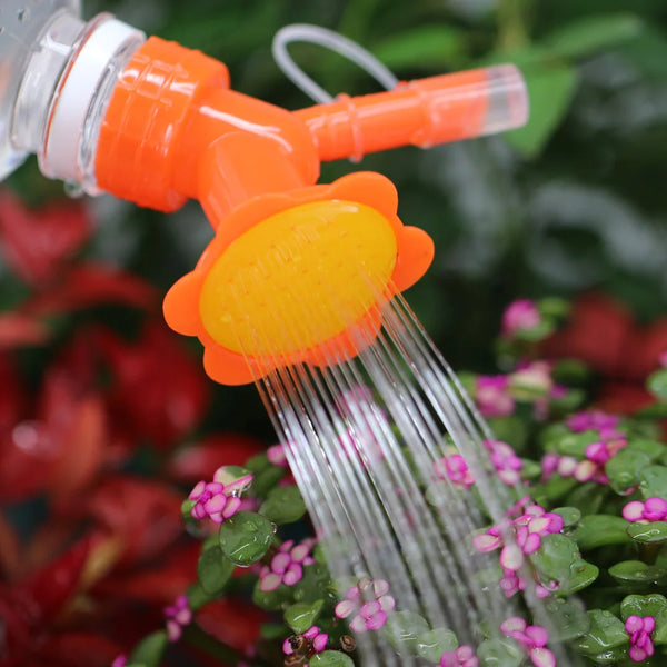 2-IN-1 Bottle Cap Sprinker Home Garden Mini Watering Can Double Head Water Spout Bonsai Nozzle for Indoor Outdoor Seedling Plant