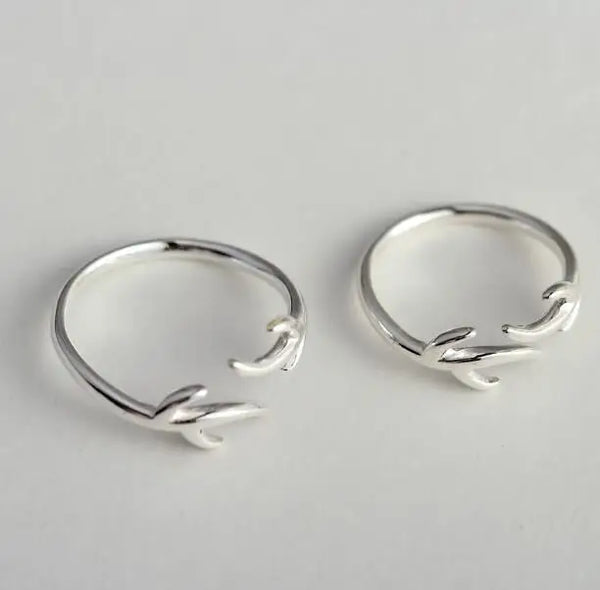 Oly2u New Fashion Jewelry Rings Cute Animal Deer Antler Ring Open Elk Rings for Women Girls Christmas accesorios mujer