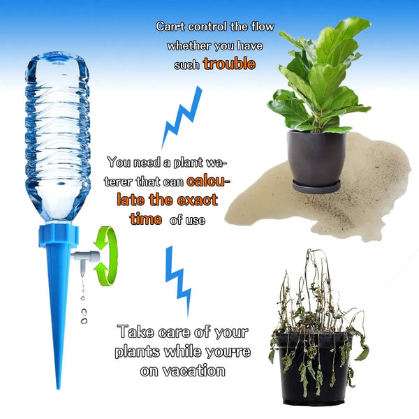 Automatic Drip Spikes Irrigation System Self Watering Flower Plant Greenhouse Garden Indoor Adjustable Auto Water Dripper Device